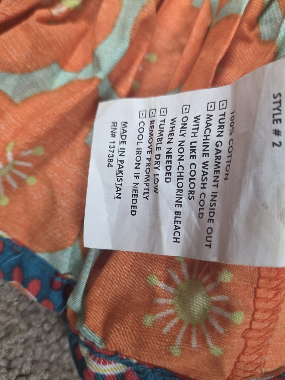Jelly The Pug Girls Blue and Orange Floral Boat Dress - Picture 9 of 9
